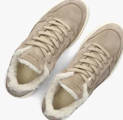 beige nubikk lage sneakers basket court fur