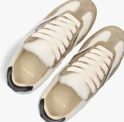 beige nubikk lage sneakers ray owen studs