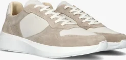 beige nubikk lage sneakers rock road wave