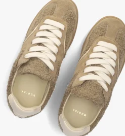 beige nubikk lage sneakers ray owen studs