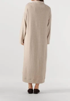 beige penn & ink midi jurk dress w25t1191