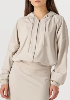 beige penn & ink vest hoodie