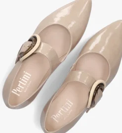 beige pertini ballerina's 35155