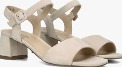 beige peter kaiser sandalen met hak 78240
