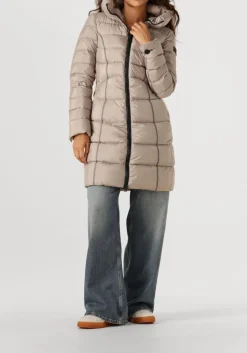 beige peuterey gewatteerde jas levaria mqn 02