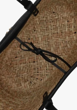 beige pinko shopper love summer basket raffia