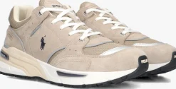 beige polo ralph lauren lage sneakers trackstr 250 low top lace