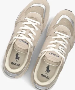 beige polo ralph lauren lage sneakers trackstr 250 low top lace