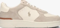 beige polo ralph lauren lage sneakers masters court low top