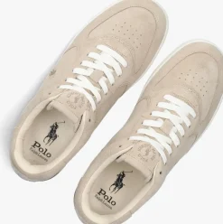 beige polo ralph lauren lage sneakers masters court low top