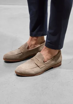 beige posa loafers penny napoli