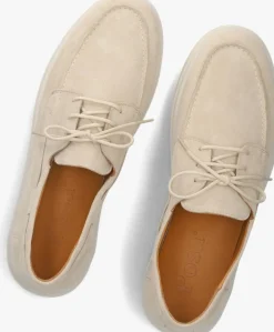 beige posa veterschoenen deckshoe originale
