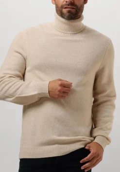 beige profuomo coltrui pullover roll neck