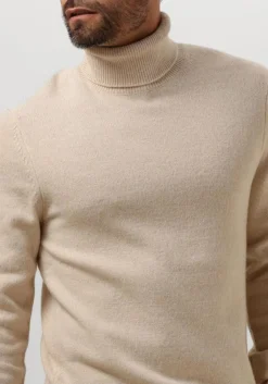 beige profuomo coltrui pullover roll neck