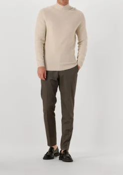 beige profuomo coltrui pullover mock neck boiled wool