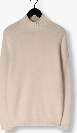 beige profuomo coltrui pullover mock neck boiled wool