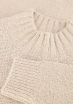 beige profuomo coltrui pullover mock neck boiled wool