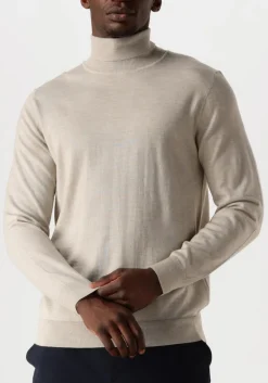 beige profuomo coltrui pullover roll neck