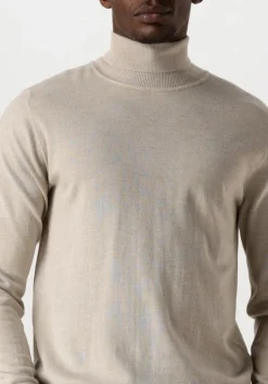beige profuomo coltrui pullover roll neck