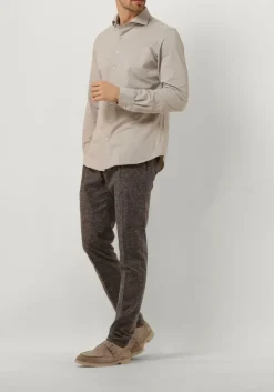 beige profuomo klassiek overhemd shirt x-cutaway japanese knitted