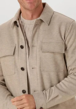 beige profuomo overshirt overshirt cutaway knitted