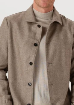 beige profuomo overshirt overshirt hb small