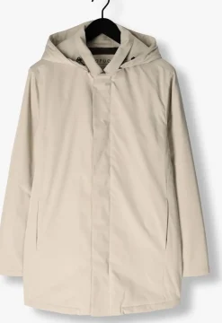 beige profuomo parka's raincoat long magnet