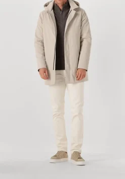 beige profuomo parka's raincoat long magnet