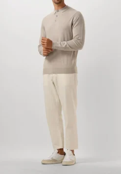 beige profuomo polo polo long sleeve