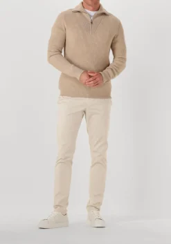 beige profuomo trui pullover half zip