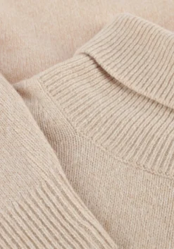 beige profuomo trui pullover roll neck wool blend