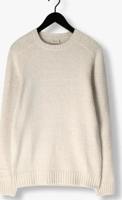 beige profuomo trui pullover crew neck
