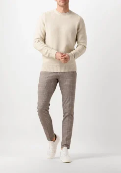 beige profuomo trui pullover crew neck