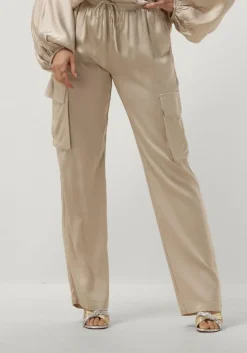 beige resort finest cargobroeken satin cargo pants