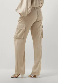 beige resort finest cargobroeken satin cargo pants