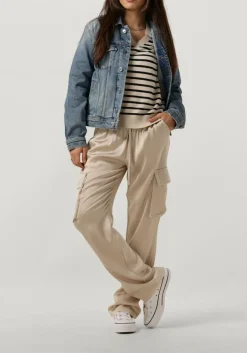 beige resort finest cargobroeken satin cargo pants