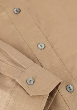 beige resort finest maxi jurk shirt dress