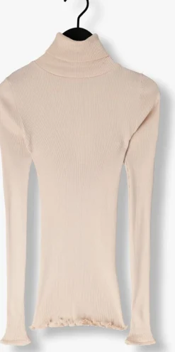 beige rosemunde coltrui silk t-shirt w/ roller neck