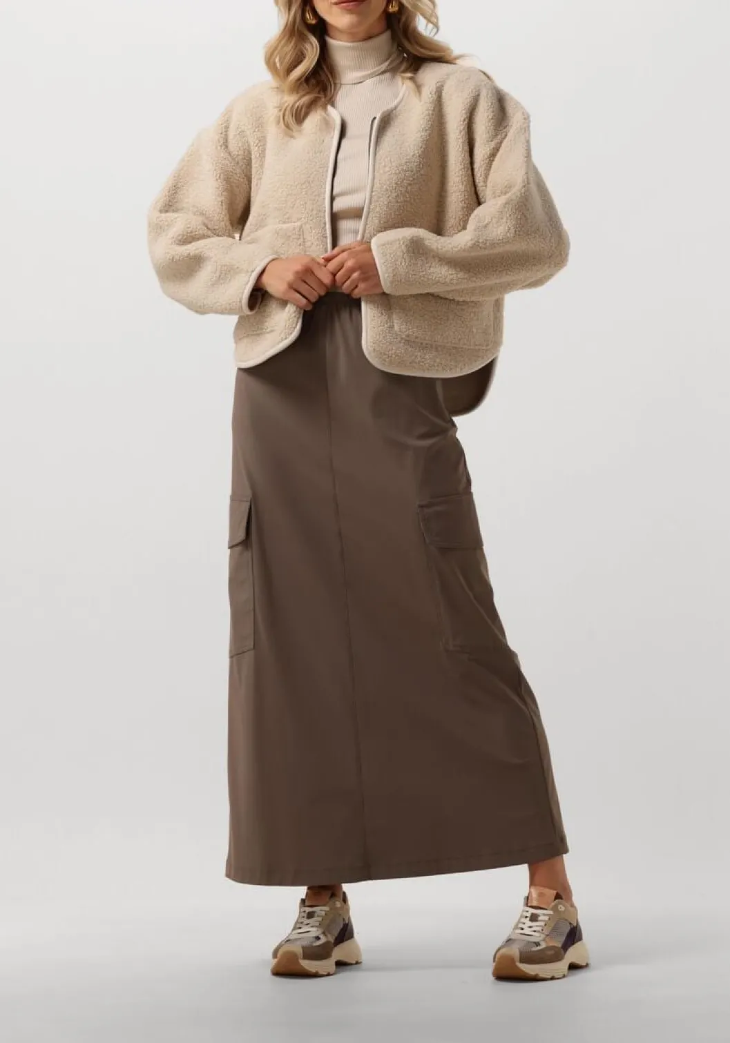 beige rosemunde coltrui silk t-shirt w/ roller neck