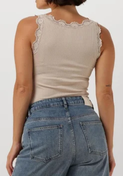 beige rosemunde top babette silk top w/ lace