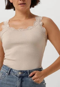 beige rosemunde top babette silk top w/ lace