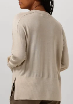 beige ruby tuesday trui vallie soft round neck pullover high border