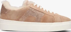 beige santoni lage sneakers sue glitter sneaker