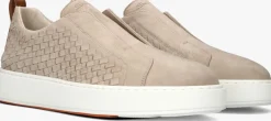 beige santoni lage sneakers vic wave