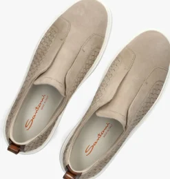 beige santoni lage sneakers vic wave