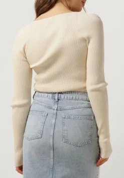 beige second female trui solia knit v-neck