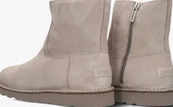 beige shabbies enkelboots palissa mia zip