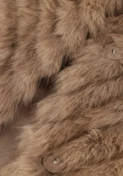 beige stand studio faux fur jas wynther coat