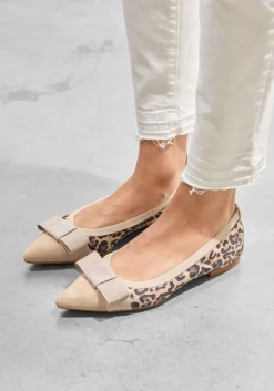 beige stefano lauran ballerina's ivonne