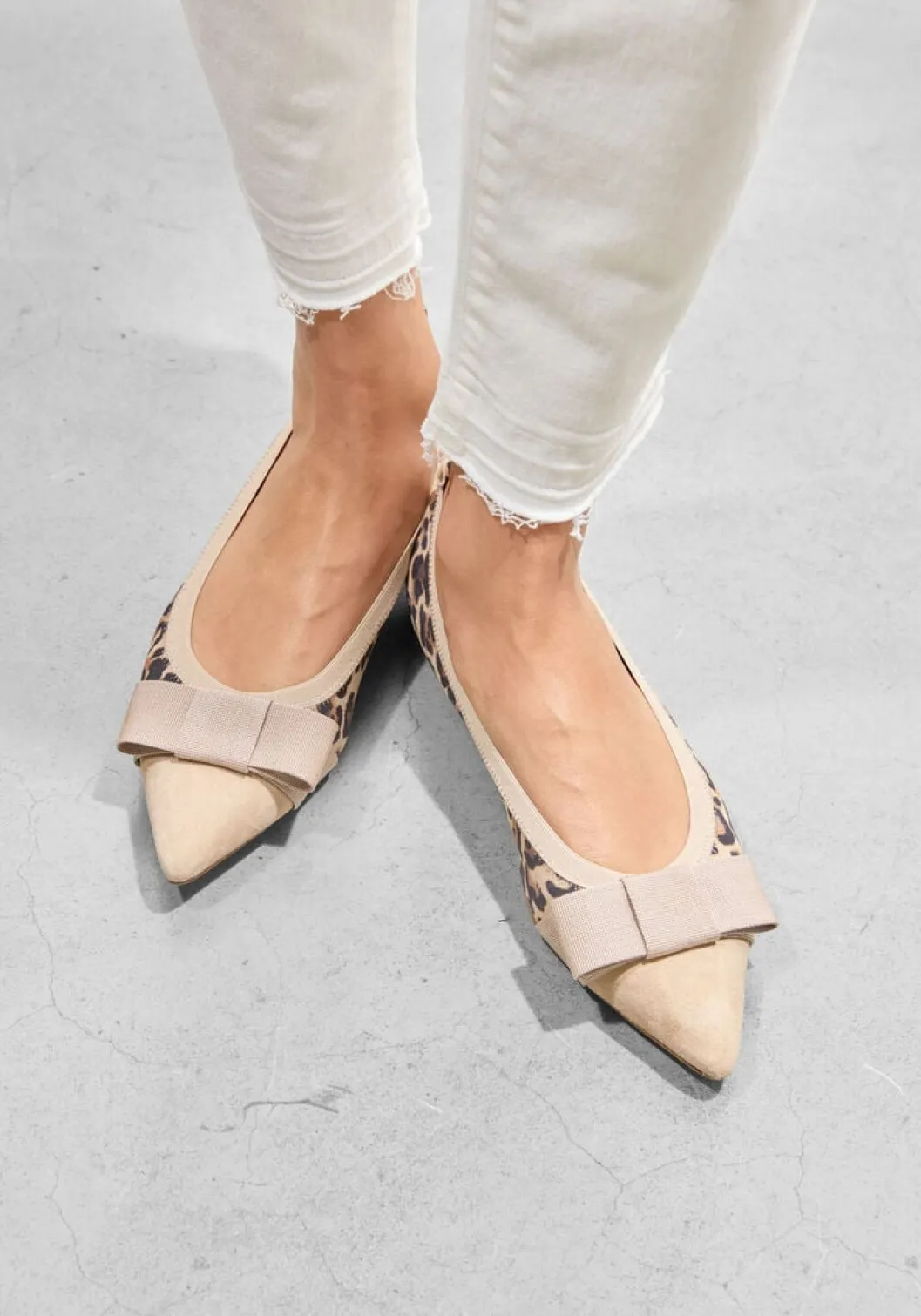 beige stefano lauran ballerina's ivonne